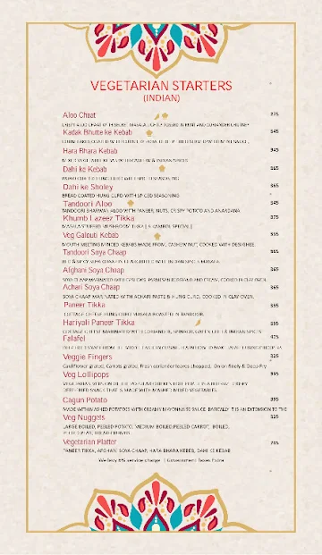 Kamboj's menu 