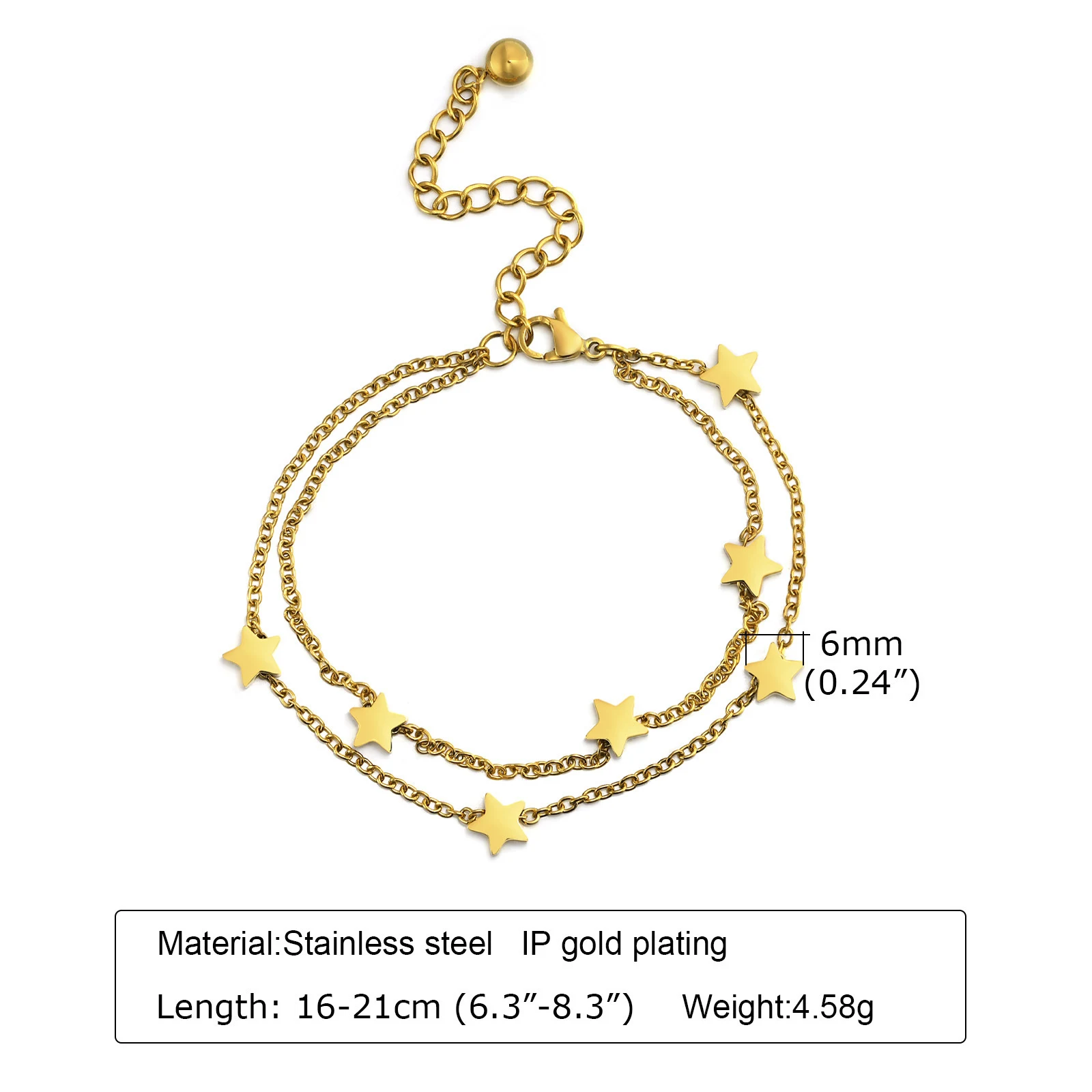 Title 1, XINGX roestvrijstalen dubbellaagse armband. Duu...