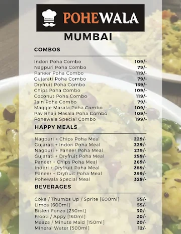 Pohewala menu 