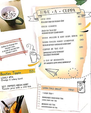 Travel Diaries menu 