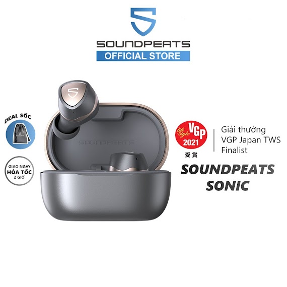 [Mã Elmall6 Giảm 6% Đơn 300K] Tai Nghe True Wireless Soundpeats Sonic Mirroring Bluetooth 5.2