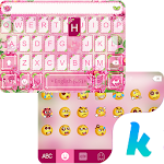 Cover Image of Tải xuống Pink Flower Emoji KikaKeyboard 3.0 APK