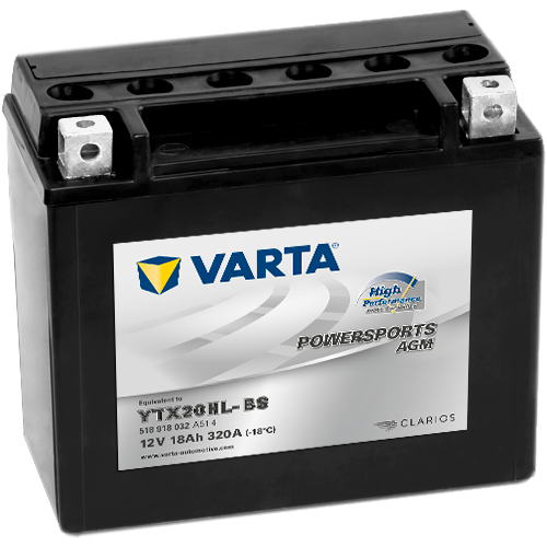 Batterie moto POWER Bike GEL YTX20-BS 12v 18ah 300A