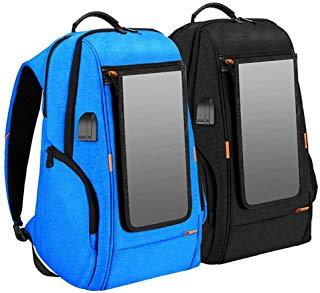 Wsw Mochila Solar A Prueba De Agua De Emergencia De Gran Capacidad para Carga De TelÃ©fonos MÃ³viles Cargador USB Mochila De Viaje Inteligente CÃ³moda Gran Capacidad (Color : Blue)