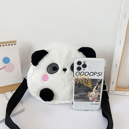 Title 1, Cute Red Panda Plush Cross-body Bag