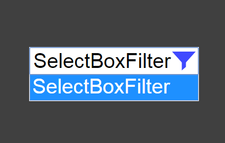 Select box filter chrome extension