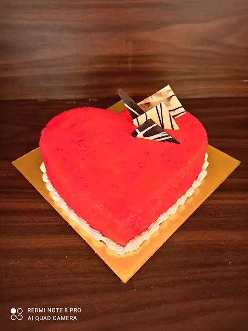 Red Velvet Chocolate Heart Shape Cake [1 Kg]