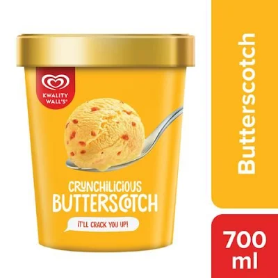 Kwality Walls Frozen Dessert - Crunchy Butterscotch - 700 ml