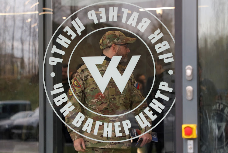 A man leaves the PMC Wagner Centre, which is a project implemented by the Wagner private military group, in Saint Petersburg, Russia, November 4 2022. Picture: IGOR RUSSAK/REUTERS