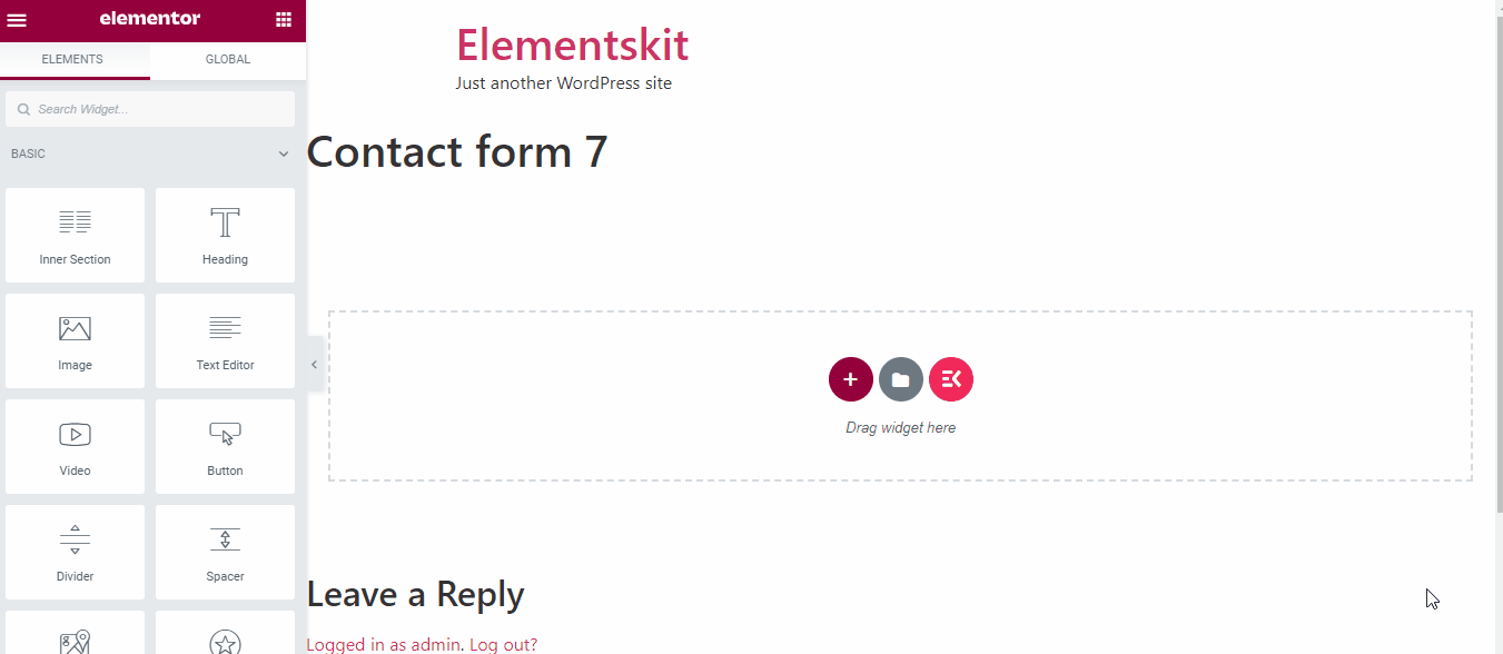 add contact form 7 into post