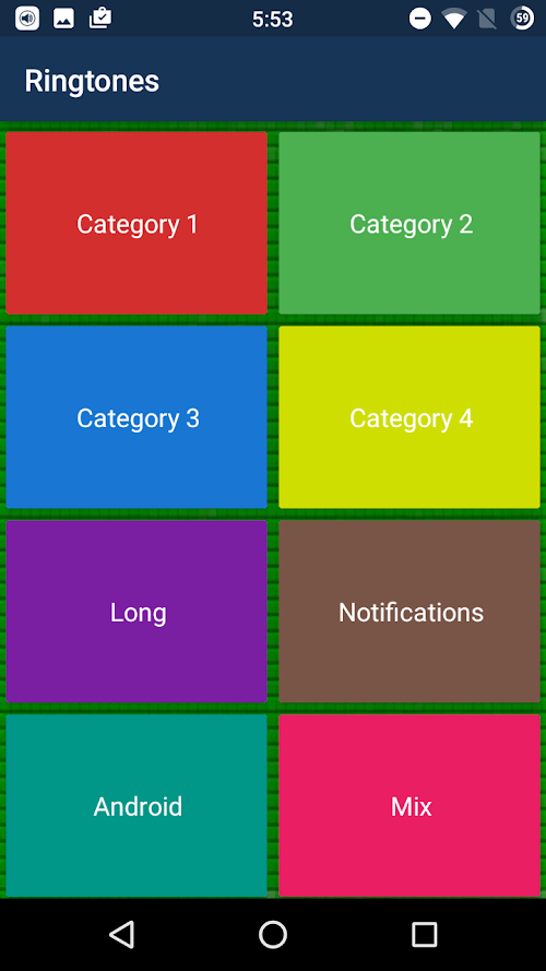 Android application Notifications Ringtones screenshort