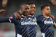 Bidvest Wits' Zimbabwean striker Terrence Dzukamanja celebrates with teammates. 