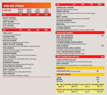 Smokie Pizza menu 