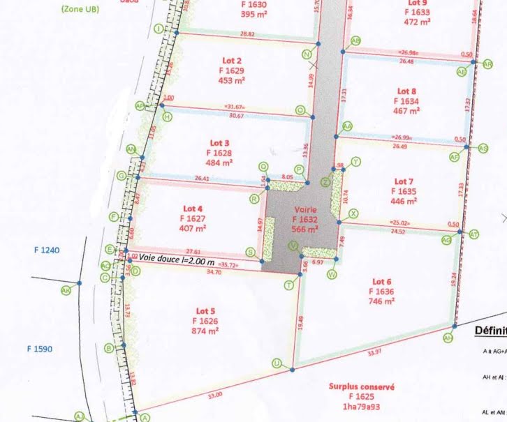 Vente terrain  407 m² à Neuillé-Pont-Pierre (37360), 54 840 €