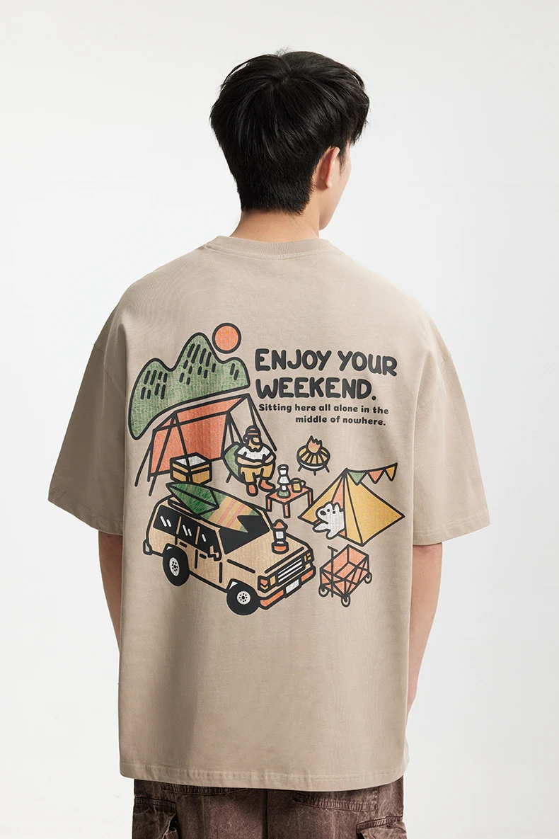 Title 6, Outdoor Camping Bedrukte T-shirt Ademend en Com...