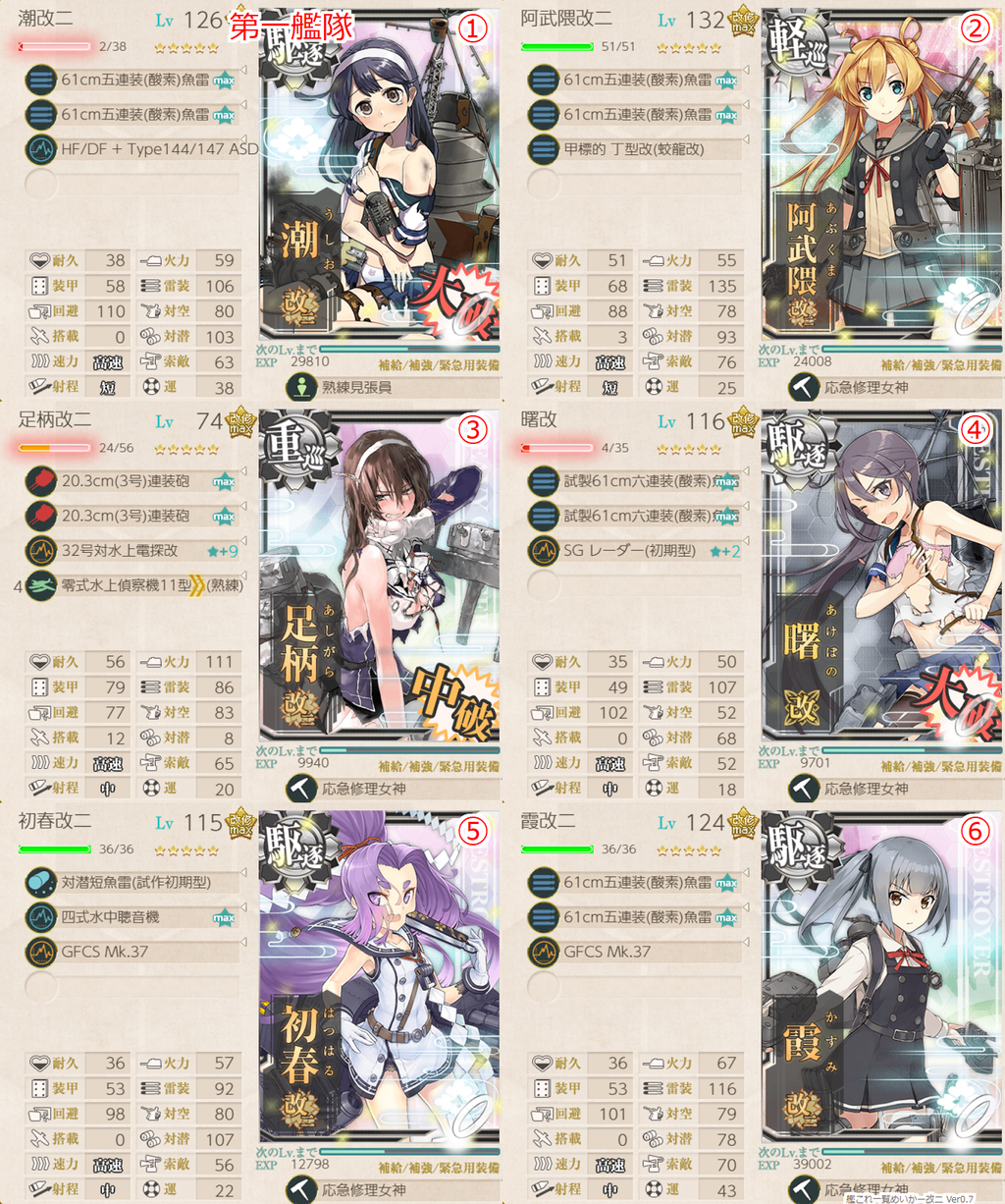 梅雨イベ e1 艦これ