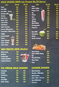 Juiceteria The Juiceshop menu 1