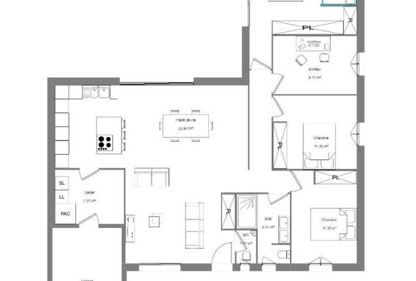  Vente Terrain + Maison - Terrain : 480m² - Maison : 110m² à Beaumont-la-Ronce (37360) 