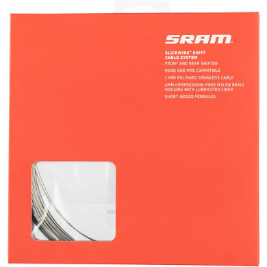 SRAM SlickWire Shift Cable and Housing Kit - Road/MTB, 4mm, Nylon Braided