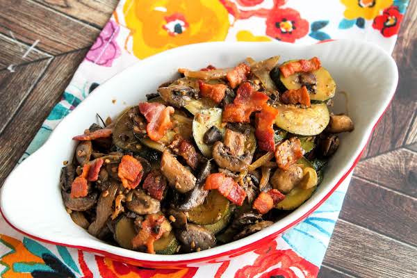 Zucchini, Bacon and Mushroom Saute_image