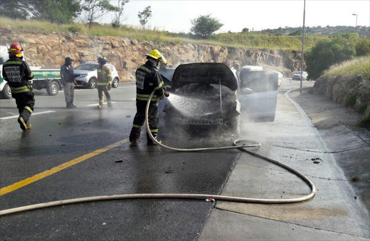 Krog was en route to work when he noticed smoke coming from the back of his 2013 Ford Kuga. Photo: Warren Krog