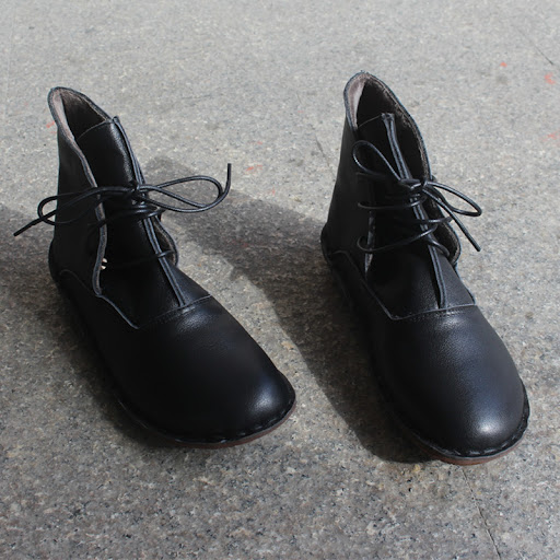 Title 3, Womens Retro Literary Soft Sole Sewing Boots, ...