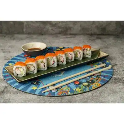 California Rolls With Crab Stick And Avocado