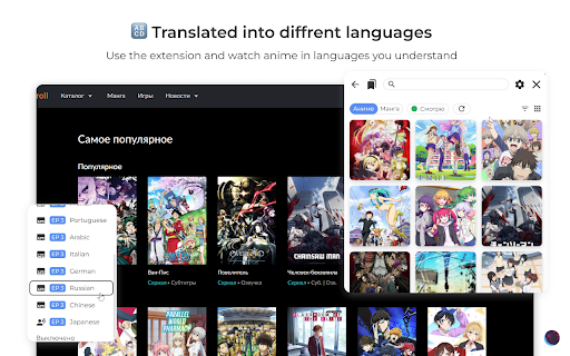 Translated diffrent languages understand 