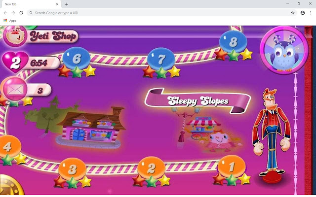 Candy Crush Saga Wallpapers and New Tab