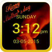 Mother's day Digital Clock LWP  Icon