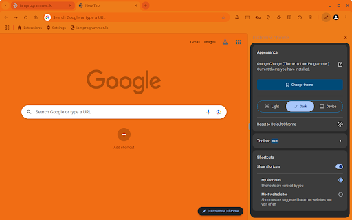Orange Change (Theme by I am Programmer) Preview 4