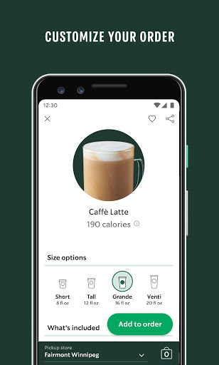 Screenshot Starbucks