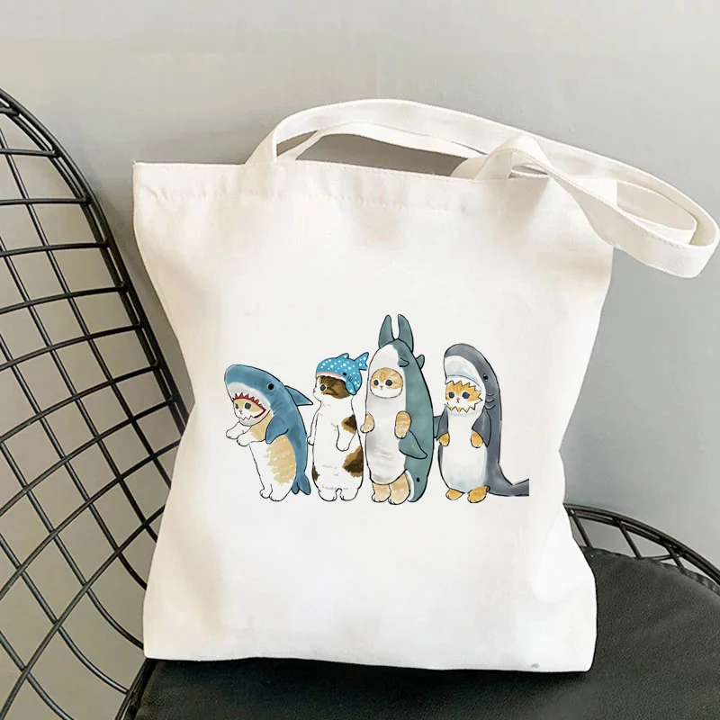 Kattenprint canvas tas Creatief individueel schoudertasje Praktisch en stijlvol Ideaal voor dagelijks gebruik, winkelen en als mode-accessoire