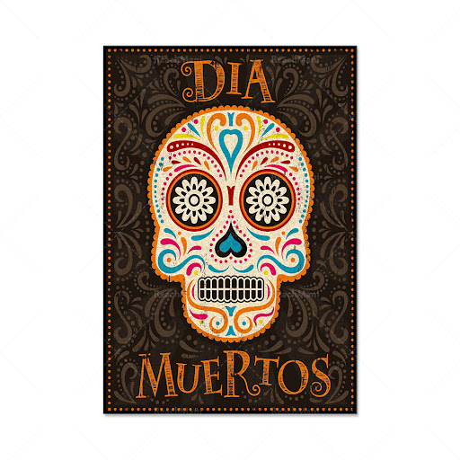 Title 9, Mexican Dead Sugar Skull Festival Art Poster, c...