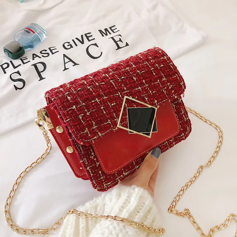 Title 5, Sac à bandoulière en laine coréenne pour filles...