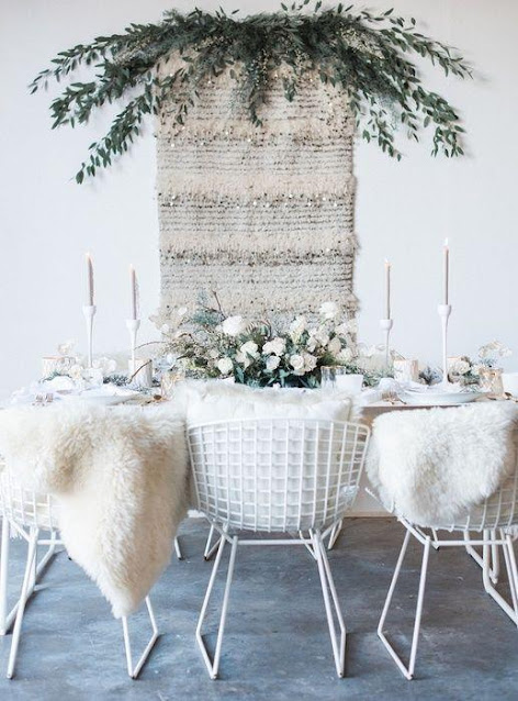 A beautiful winter wonderland table setting will wow your guests.  Winter Wedding Ideas You Will Love – Wedding Soiree Blog by K’Mich, Philadelphia’s premier resource for wedding planning and inspiration
