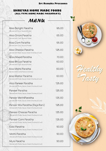 Shreyas Home Made Foods menu 