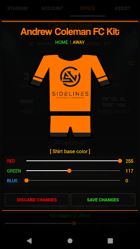 Screenshot Sidelines Football Manager
