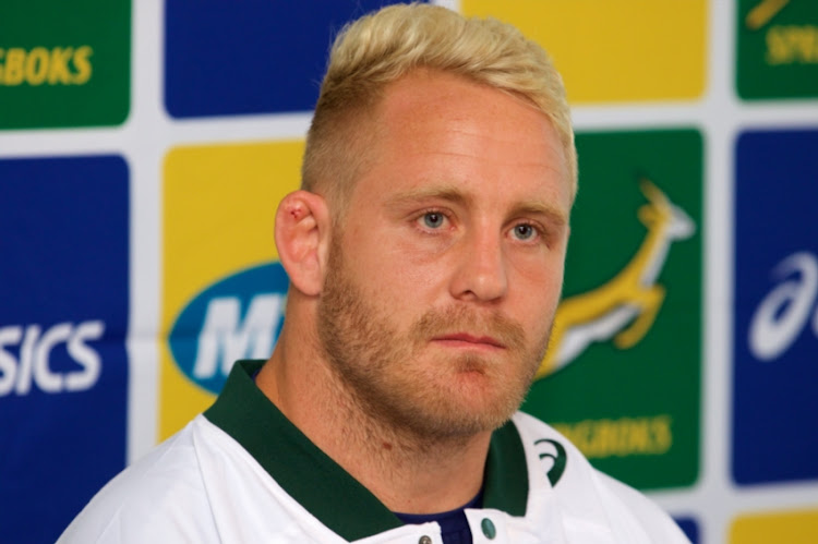 Vincent Koch during the South African national mens rugby team press conference at Garden Court Kings Beach Hotel on September 25, 2018 in Port Elizabeth, South Africa.