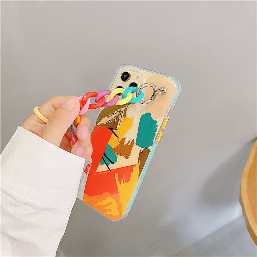 Title 5, Colorful Wrist Chain Silicone Phone Case Stylis...