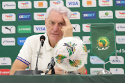 Bafana Bafana coach Hugo Broos during an Africa Cup of Nations press conference in Korhogo, Ivory Coast.