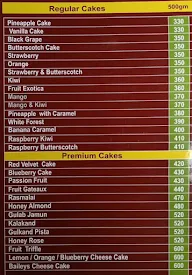 The Cake & Cream Factory menu 2