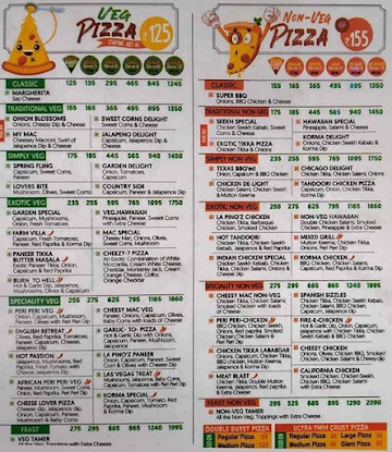 La Pino'z Pizza menu 