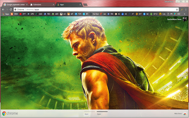 Thor Ragnarok SuperHero Avengers Infinity War chrome extension