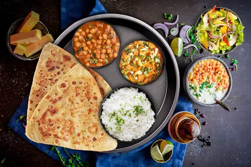 Chole And Mix Veg Thali