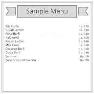 Aggarwal Standard Sweets menu 1