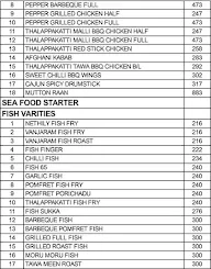 Dindigul Thalappakatti menu 1