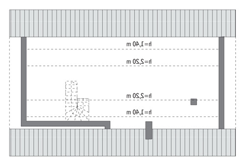 Nieodzowny - C304 - Rzut poddasza do indywidualnej adaptacji (44,6 m2 powierzchni użytkowej)