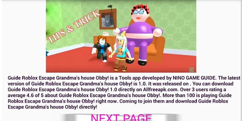 Download Tips For Roblox Escape Grandma S House Obby Apk Latest Version For Android - tips of roblox escape grandma s house obby for android apk download