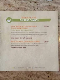 Shahji's Parantha House menu 8